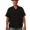 PopCheck Blank Bowling Shirt in Black