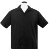 PopCheck Blank Bowling Shirt in Black