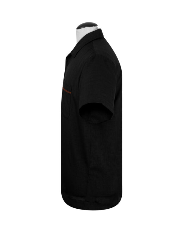 WBS-370S-PC_26__12270.jpg PopCheck Single Panel Bowling Shirt in Black/Rust