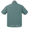 PopCheck Single Panel Bowling Shirt in Aqua/Stone