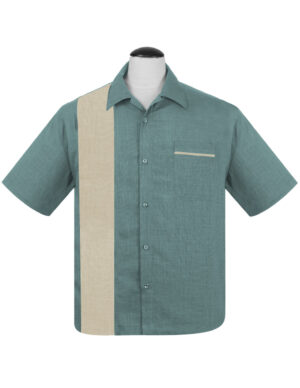 WBS-370S-PC__68999.jpg PopCheck Single Panel Bowling Shirt in Aqua/Stone